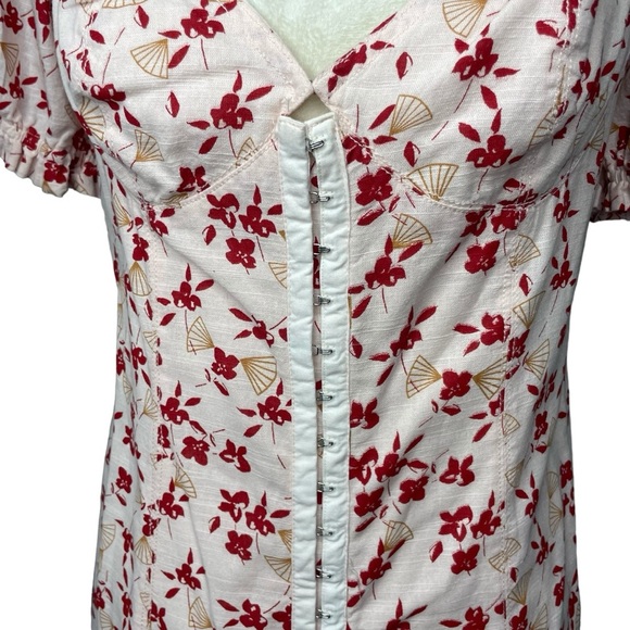 Urban Outfitters Britney Hook & Eye Mini Dress In Pink - Picture 5 of 10